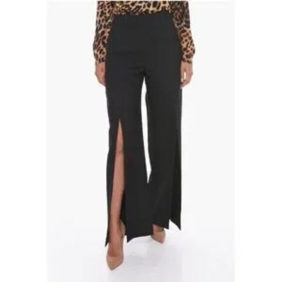 Burberry Wide-leg CHARLIE Trousers with Front Slits - Picture 3 of 4